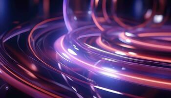 Blurred Lens Futuristic 3D Rendering Minimalist Background AI generated photo