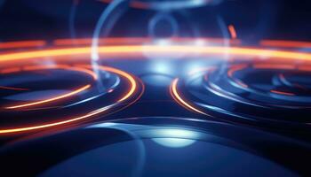 Blurred Lens Futuristic 3D Rendering Minimalist Background AI generated photo