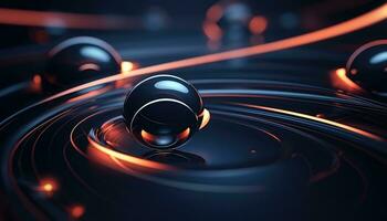 Blurred Lens Futuristic 3D Rendering Minimalist Background AI generated photo