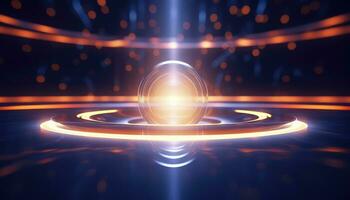Blurred Lens Futuristic 3D Rendering Minimalist Background AI generated photo