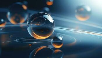 Blurred Lens Futuristic 3D Rendering Minimalist Background AI generated photo