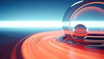 Blurred Lens Futuristic 3D Rendering Minimalist Background AI generated photo