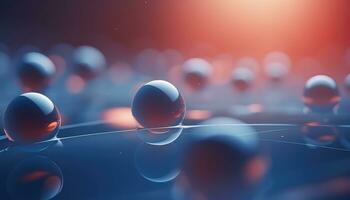 Blurred Lens Futuristic 3D Rendering Minimalist Background AI generated photo