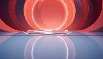 Blurred Lens Futuristic 3D Rendering Minimalist Background AI generated photo