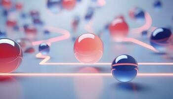 Blurred Lens Futuristic 3D Rendering Minimalist Background AI generated photo
