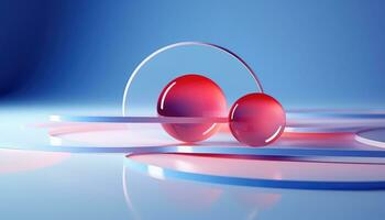 Blurred Lens Futuristic 3D Rendering Minimalist Background AI generated photo