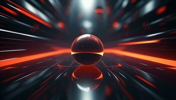 Blurred Lens Futuristic 3D Rendering Minimalist Background AI generated photo