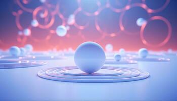 Blurred Lens Futuristic 3D Rendering Minimalist Background AI generated photo