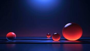 Blurred Lens Futuristic 3D Rendering Minimalist Background AI generated photo