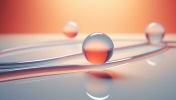 Blurred Lens Futuristic 3D Rendering Minimalist Background AI generated photo