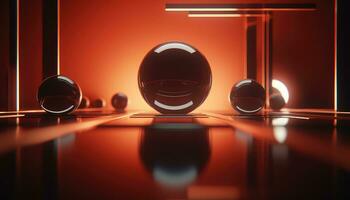 Blurred Lens Futuristic 3D Rendering Minimalist Background AI generated photo