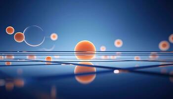 Blurred Lens Futuristic 3D Rendering Minimalist Background AI generated photo