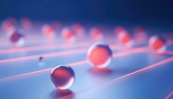 Blurred Lens Futuristic 3D Rendering Minimalist Background AI generated photo