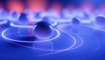 Blurred Lens Futuristic 3D Rendering Minimalist Background AI generated photo