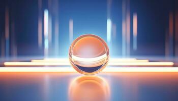 Blurred Lens Futuristic 3D Rendering Minimalist Background AI generated photo