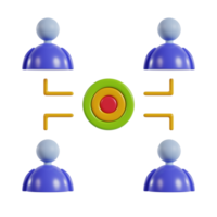 3d illustration of teamwork icons png