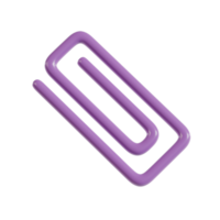 3d Illustration von Papier Clip Rendern Symbol png