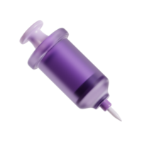 3d illustration of syringe rendering icon png