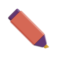 3d illustratie van markeerstift icoon renderen png