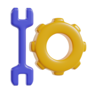 3d Illustration von Instandhaltung Symbole png