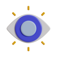 3d illustration of vision icons png