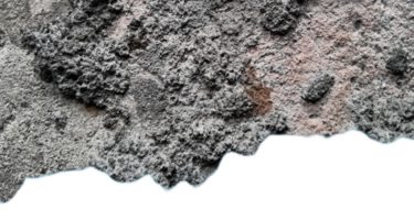 Close up of a gray concrete elements isolated on transparent background png