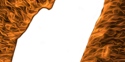 Frame of fire splashes isolated on transparent background png