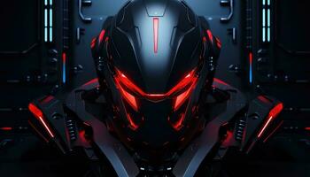 Abstract Wallpaper with Robotic Edge 3D Design Elements AI generated photo