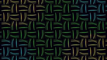 Linien und Quadrate. rhythmisch Bewegung. psychedelisch hypnotisch Transformation. bunt Grafik. nahtlos Schleifen Animation Filmaufnahme. optisch Illusion video