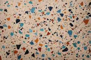 Colorful Terrazzo Texture, Multicolor Terrazzo Texture Background, Terrazzo Mosaic Tiles, Terrazzo Marble Background, AI Generative photo