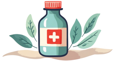 Medizin Flasche. generativ ai. png