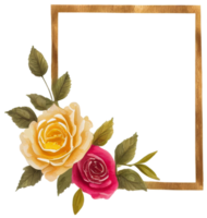 Rose frame. Generative AI. png