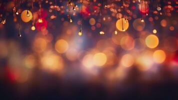 Festive Bokeh Photography Magic of Christmas Lights, AI Generative photo