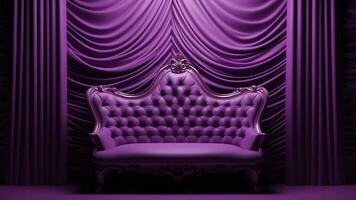 Elevate Your Space with a Luxury Purple Room Design, AI Generative photo