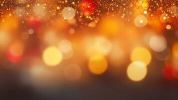 Festive Bokeh Photography Magic of Christmas Lights, AI Generative photo