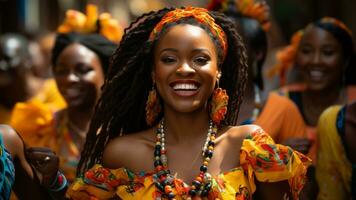 vibrante esencia de africano americano cultural celebraciones, ai generativo foto