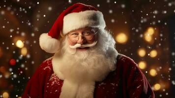 Santa Claus Shots in Various Enchanting Settings, AI Generative photo