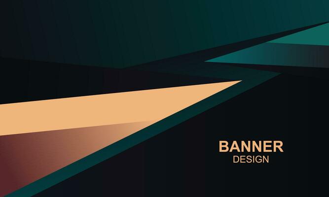 Banner background with triangles.
