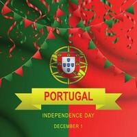 Portugal Independence Day background. vector