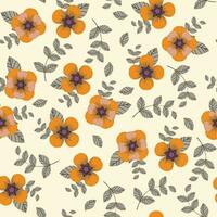 Abstract flower pattern background. Vector illustration.