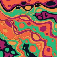 3D abstract psychedelic groovy background. vector