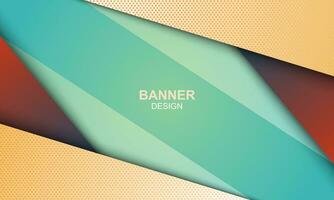 Banner background with stripes background. vector