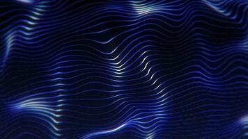 Gently flowing shiny blue wavy lines. Full HD and looping abstract wave pattern background animation. video