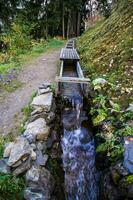 landscape of the Swiss Alps in autumn photo