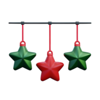 Christmas Star Shaped Decorations AI Generative png
