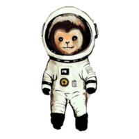 macaco astronauta terno ai generativo png