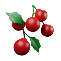 Christmas Holly Berry  AI Generative png