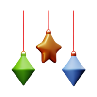 Christmas Star Shaped Decorations AI Generative png