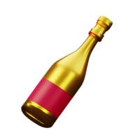 Champagne bottiglia bevanda ai generativo png