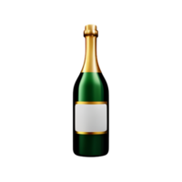 Champagne Bottle Drink AI Generative png